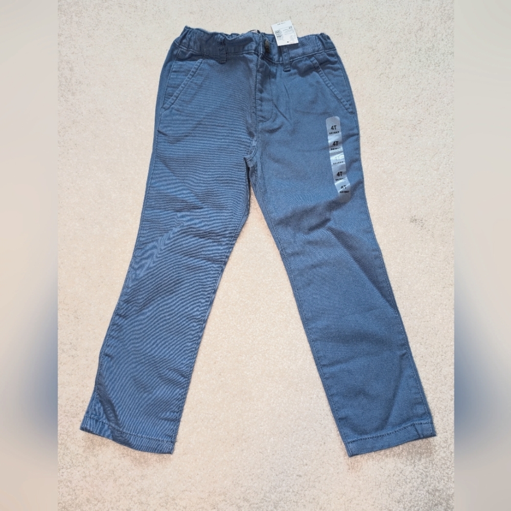 The Children's Place Boys 4T Blue Straight Chino Pants